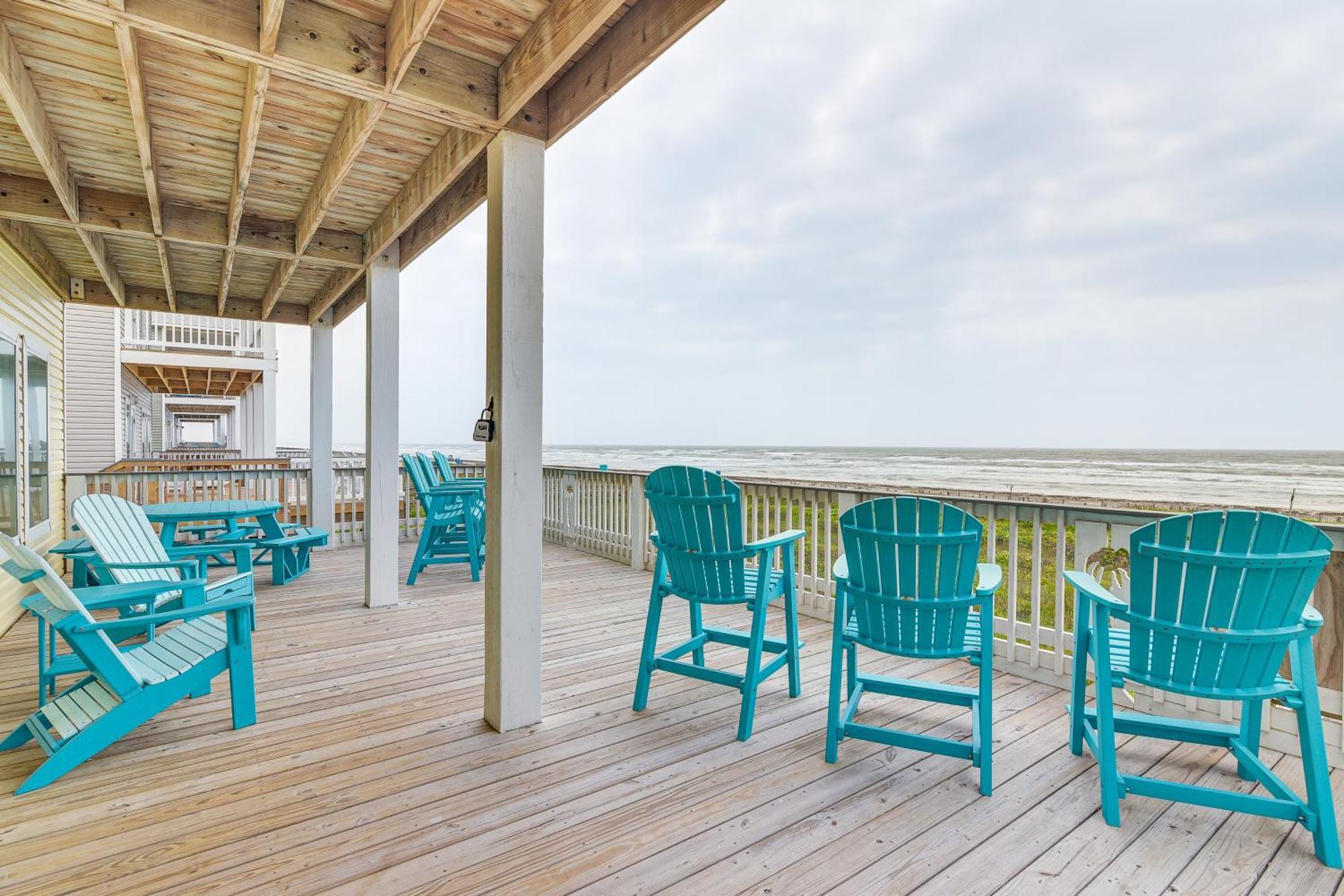 Beachfront Texas Retreat - 2 Decks, Patio And Views! Surfside Beach Exteriér fotografie