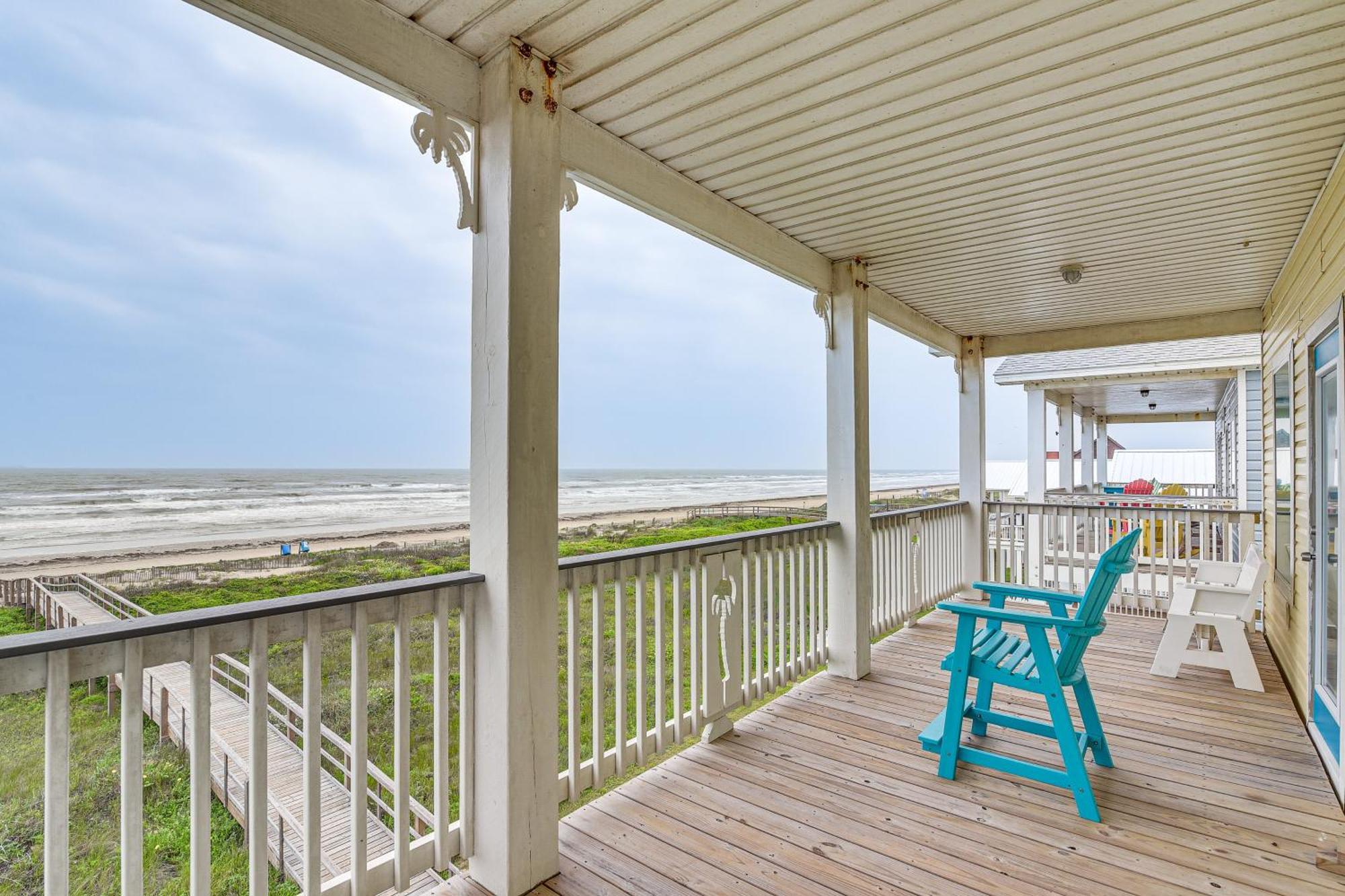 Beachfront Texas Retreat - 2 Decks, Patio And Views! Surfside Beach Exteriér fotografie