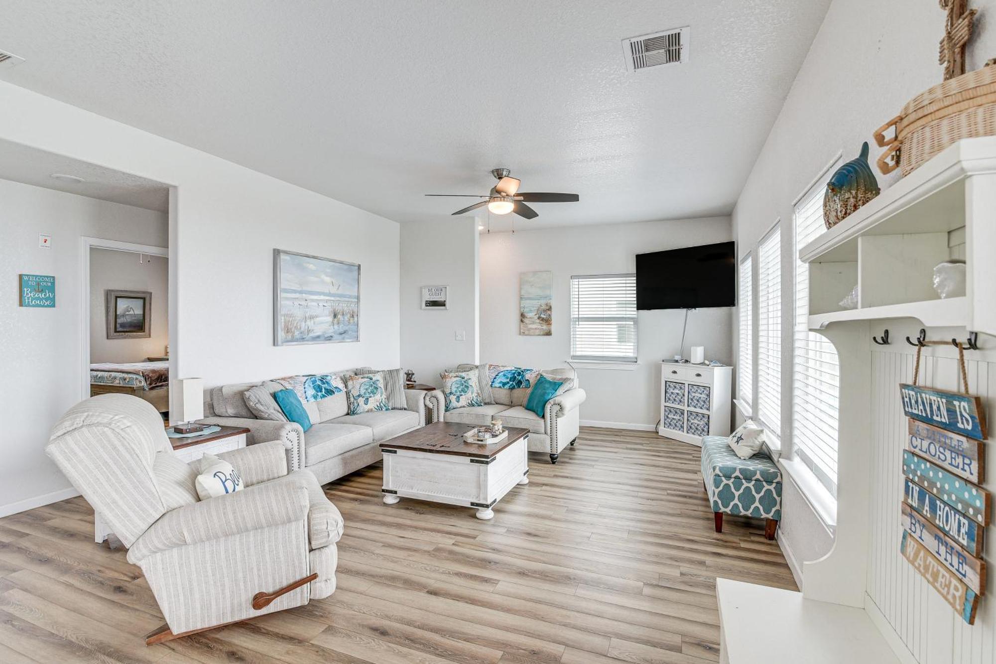 Beachfront Texas Retreat - 2 Decks, Patio And Views! Surfside Beach Exteriér fotografie