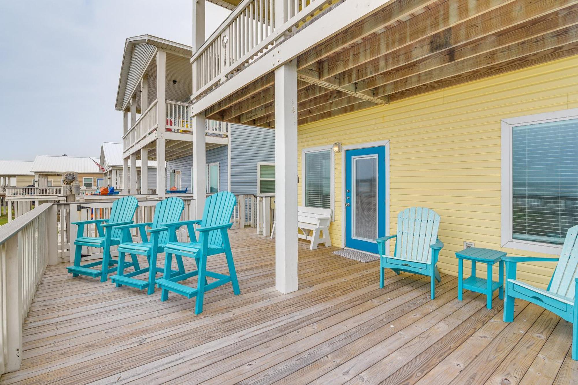 Beachfront Texas Retreat - 2 Decks, Patio And Views! Surfside Beach Exteriér fotografie
